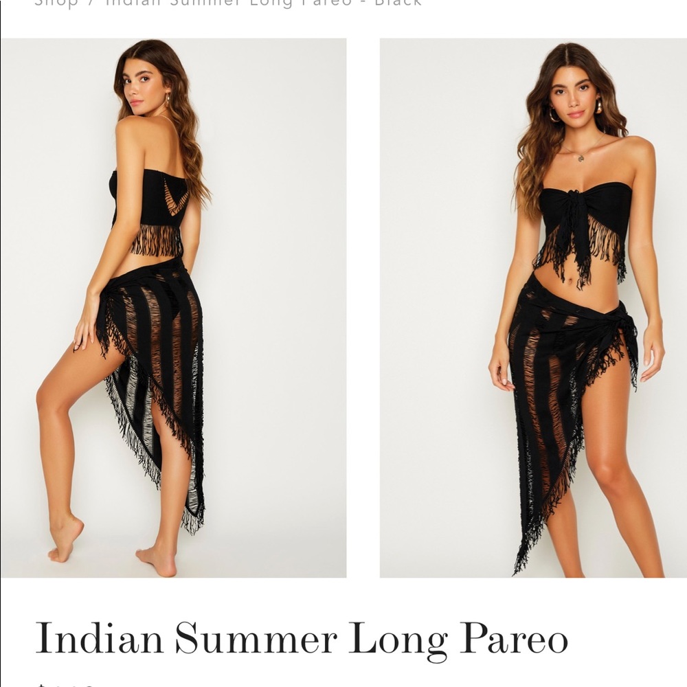 2pc Beach Bunny The Indian Summer Pareo and Bandeau cover up set